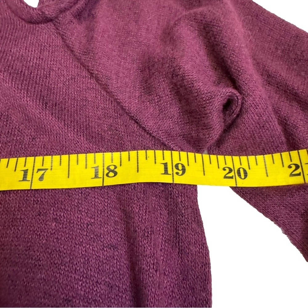 AnyBody Loungewear Womens Brushed Hacci Cold Shoulder Top in  Grape Wine Size XS - Picture 8 of 12